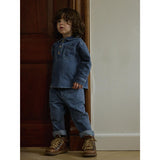 Lil'Atelier Dark Blue Denim Nmmobello Ls Loose Overshirt 1144-Se Lil