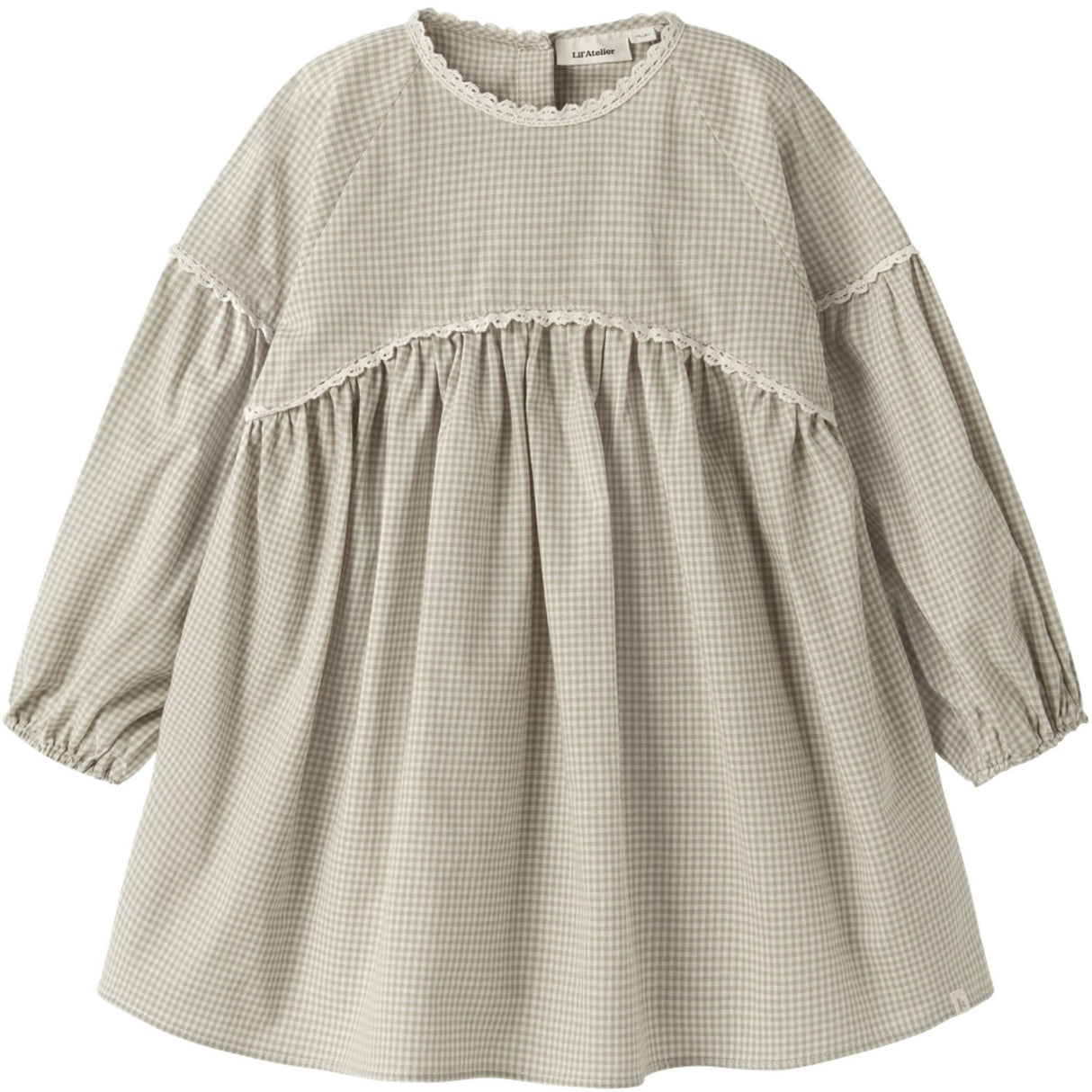 Lil'Atelier Moss Gray Nmfoleno Ls Loose Dress Lil