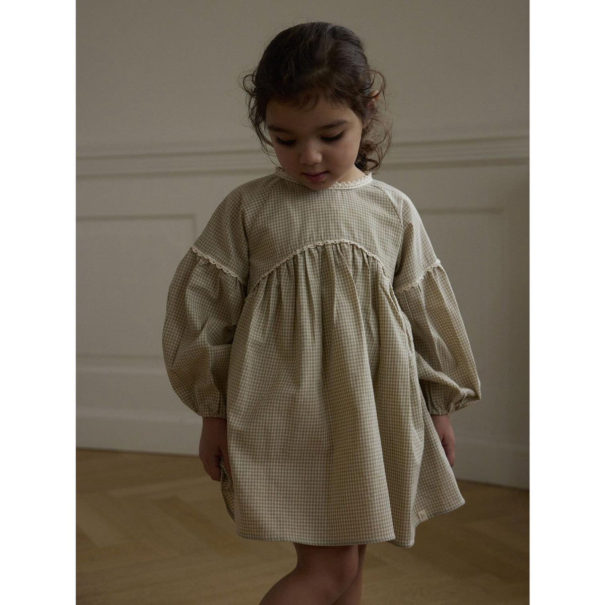 Lil'Atelier Moss Gray Nmfoleno Ls Loose Dress Lil