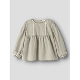 Lil'Atelier Moss Gray Nmfoleno Ls Loose Shirt Lil