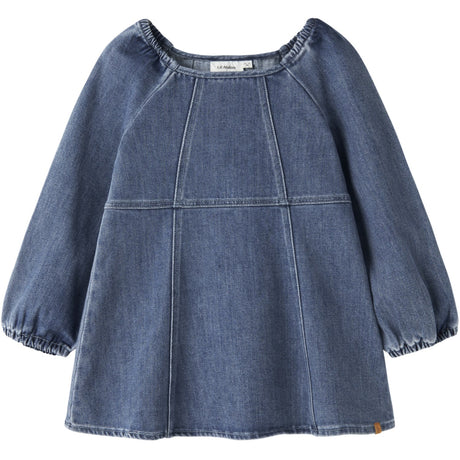Lil'Atelier Dark Blue Denim Nmfobello Ls Loose Dnm Dress 1144-Se Lil