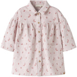 Lil'Atelier Hushed Violet Flower Emb Nmfnelly Cord Ls Loose Dress 1145-Hc Lil