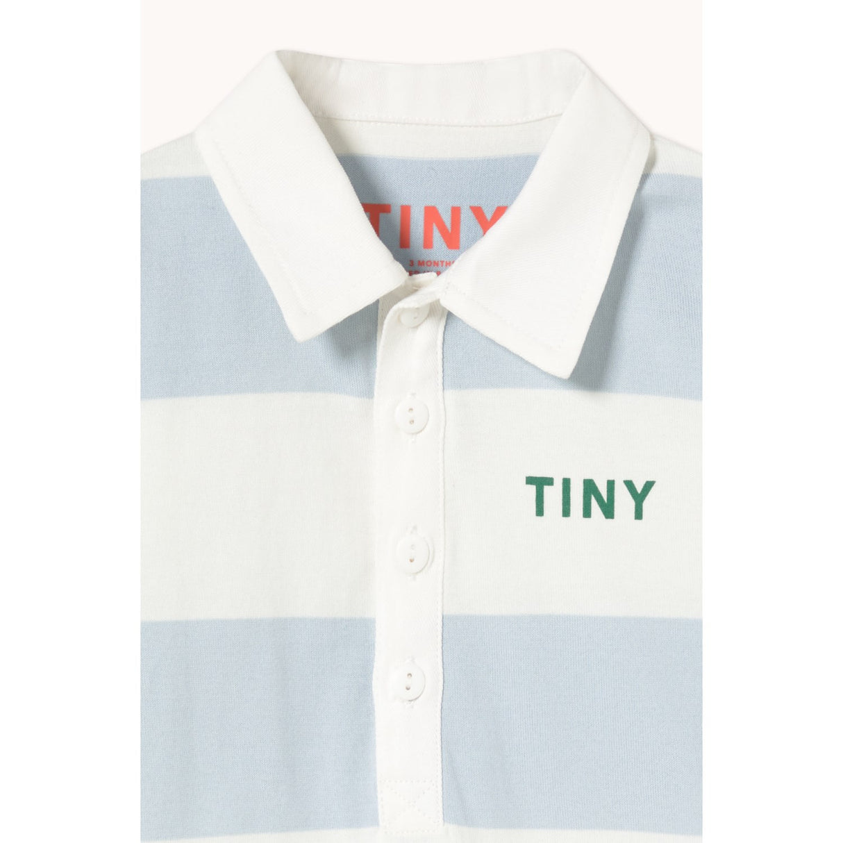 TinyCottons Washed Blue Stripes Knit Polo One-Piece