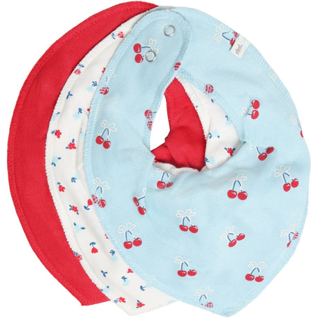 Pippi True Red Bandana Bib Girl -Aop (3-Pack)