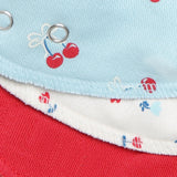Pippi True Red Bandana Bib Girl -Aop (3-Pack)