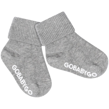 Gobabygo Grey Melange Non Slip Socks