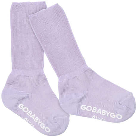 Gobabygo Cloud Lilac Non Slip Socks Organic Cotton