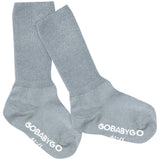 Gobabygo Dusty Blue Non Slip Socks Organic Cotton