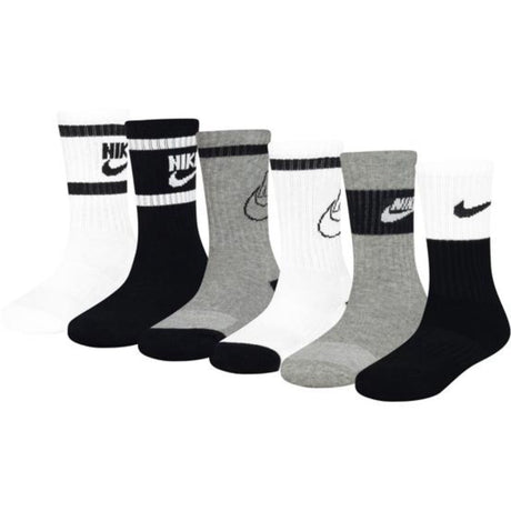 NIKE White Retro 6-Pack Crew Socks