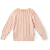 COPENHAGEN COLORS Dusty Rose Comb. Knitted Pointelle Cardigan