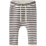 Name It Antique White Chocolate Plum Nbmostripe Knit Pants