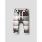 Name It Antique White Chocolate Plum Nbmostripe Knit Pants