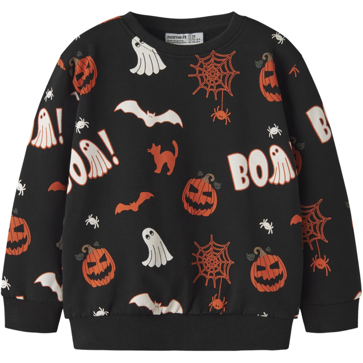 Name It Black Nmnovar Nreg Sweat Box Bru