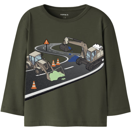 Name It Olive Night Nmmnick Ls Nreg Top Box