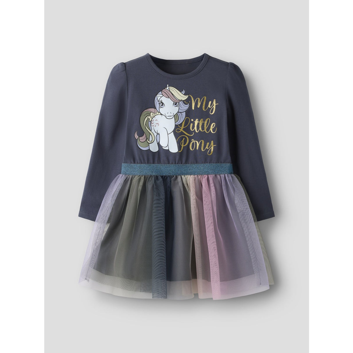 Name It Ombre Blue Nmfsessa Mlp Ls Tulle Dress Cplg