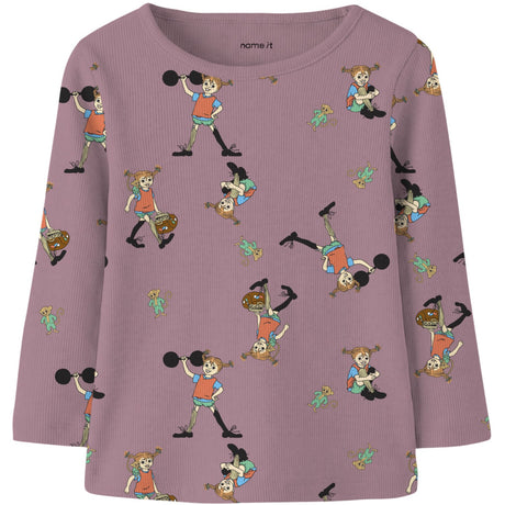 Name It Lilas Nmfara Pippi Ls Slim Top Sky