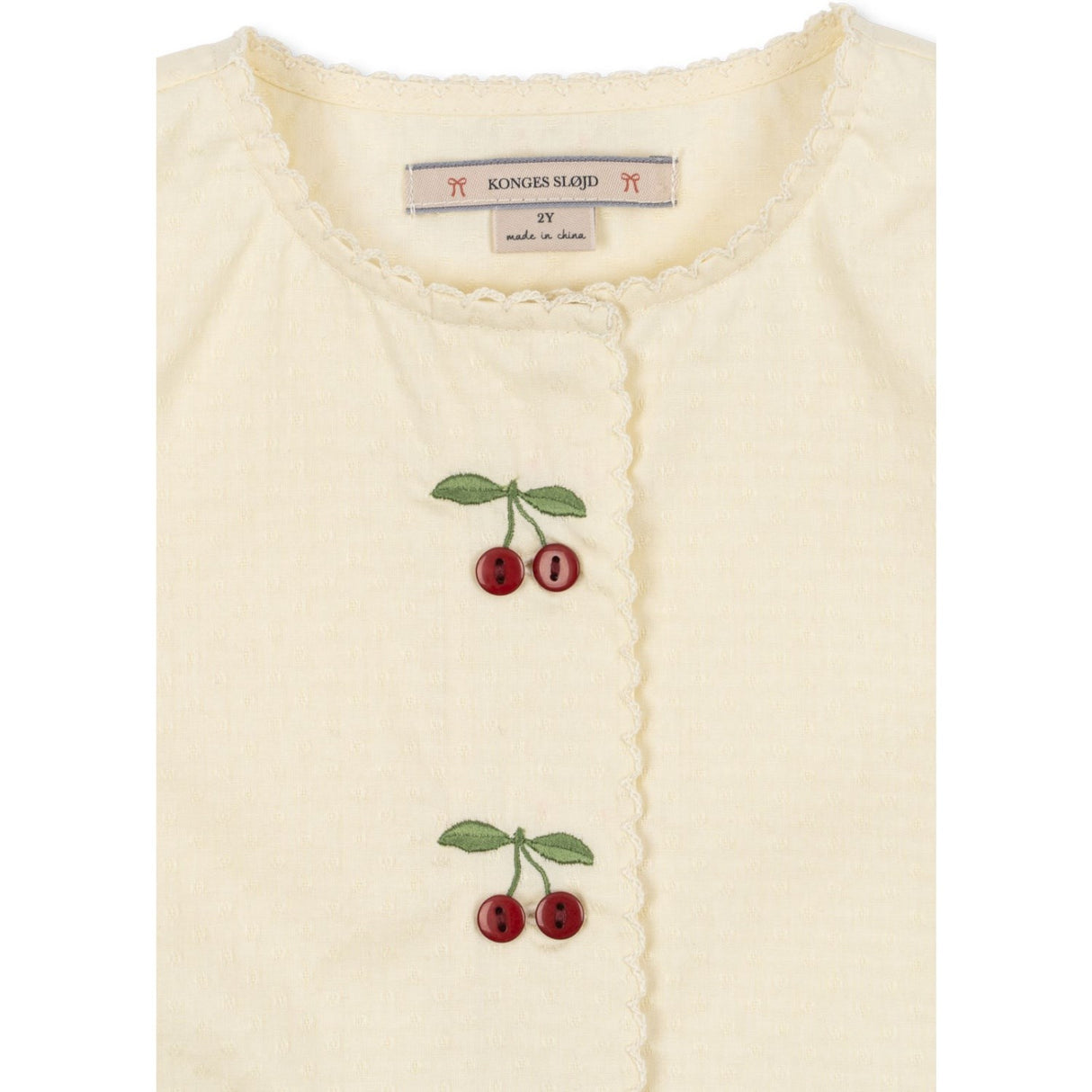 Konges Sløjd Cloud Cream Evia Cherry Dress Gots