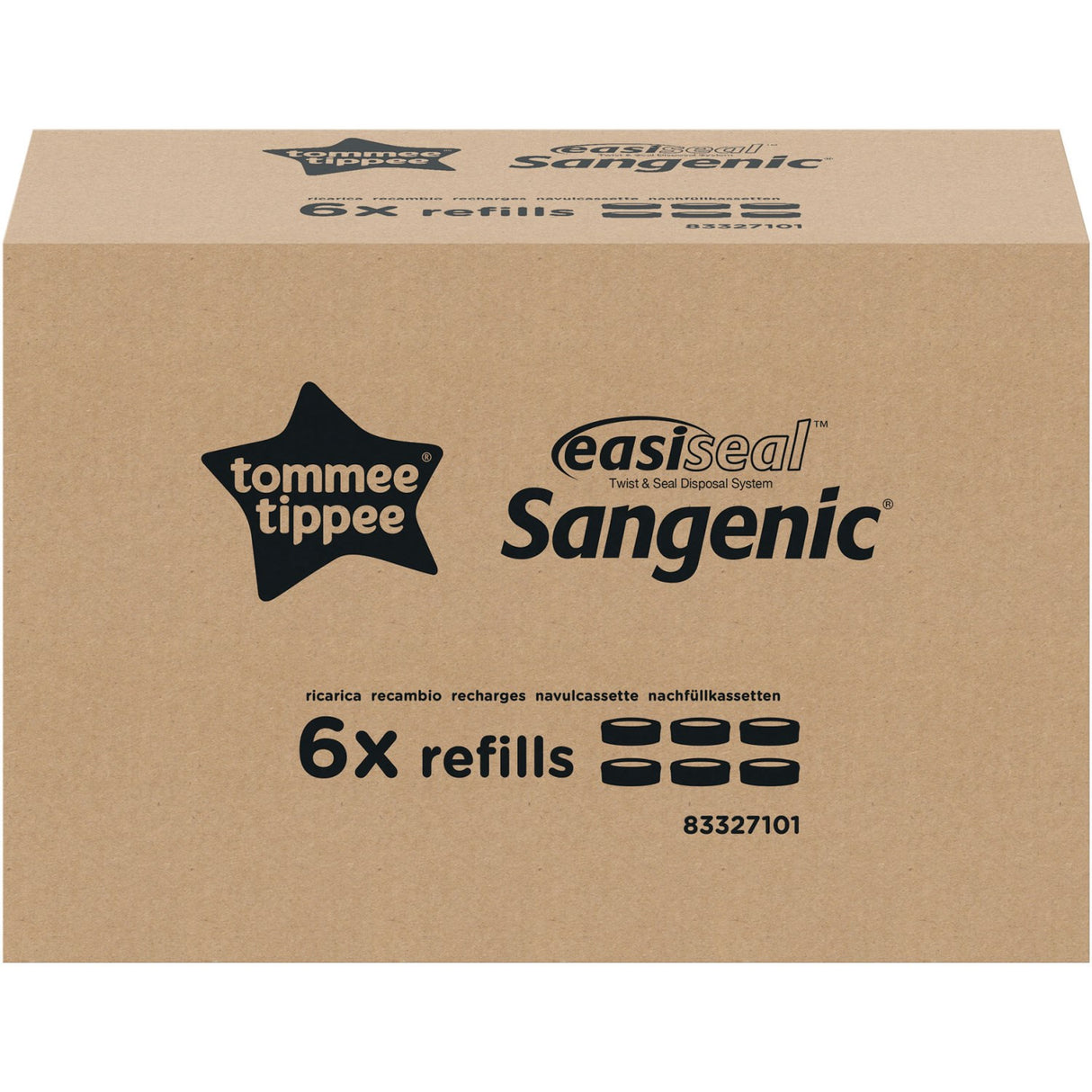 Tommee Tippee Easiseal Refill 6-Pack Multi Light