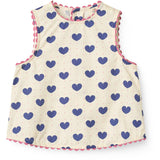 COPENHAGEN COLORS Heart Aop Ocean X Luksusbaby Heart And Dots Blouse W Short Set