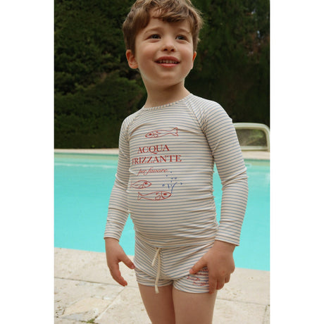 Konges Sløjd Stripe Bluie Aster Swim Blouse Grs