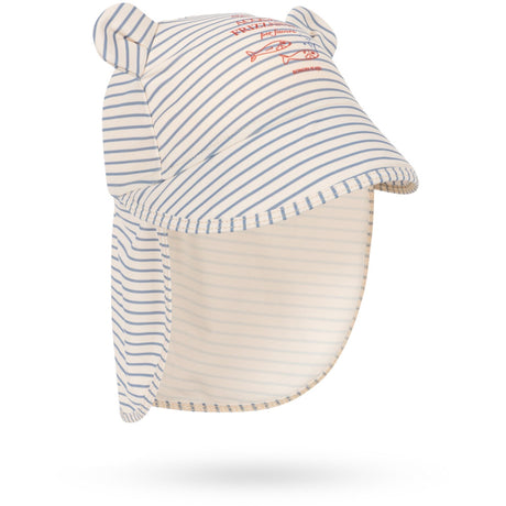 Konges Sløjd Stripe Bluie Aster Bear Sun Hat Grs