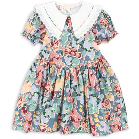 Konges Sløjd Bloomiegrape Blues Coeur Collar Dress Gots