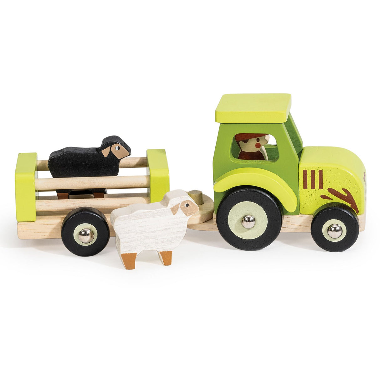 Mentari tractor with trailer and sheep