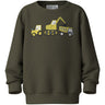 Name It Olive Night Excavator Nmmvugo Ls Nreg Sweat Bru