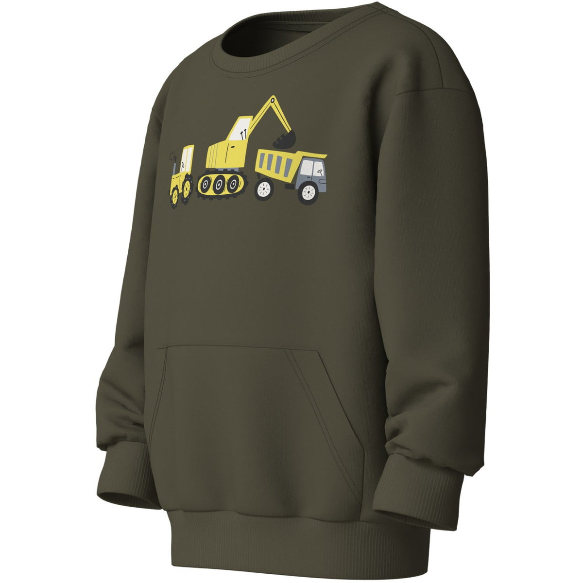 Name It Olive Night Excavator Nmmvugo Ls Nreg Sweat Bru