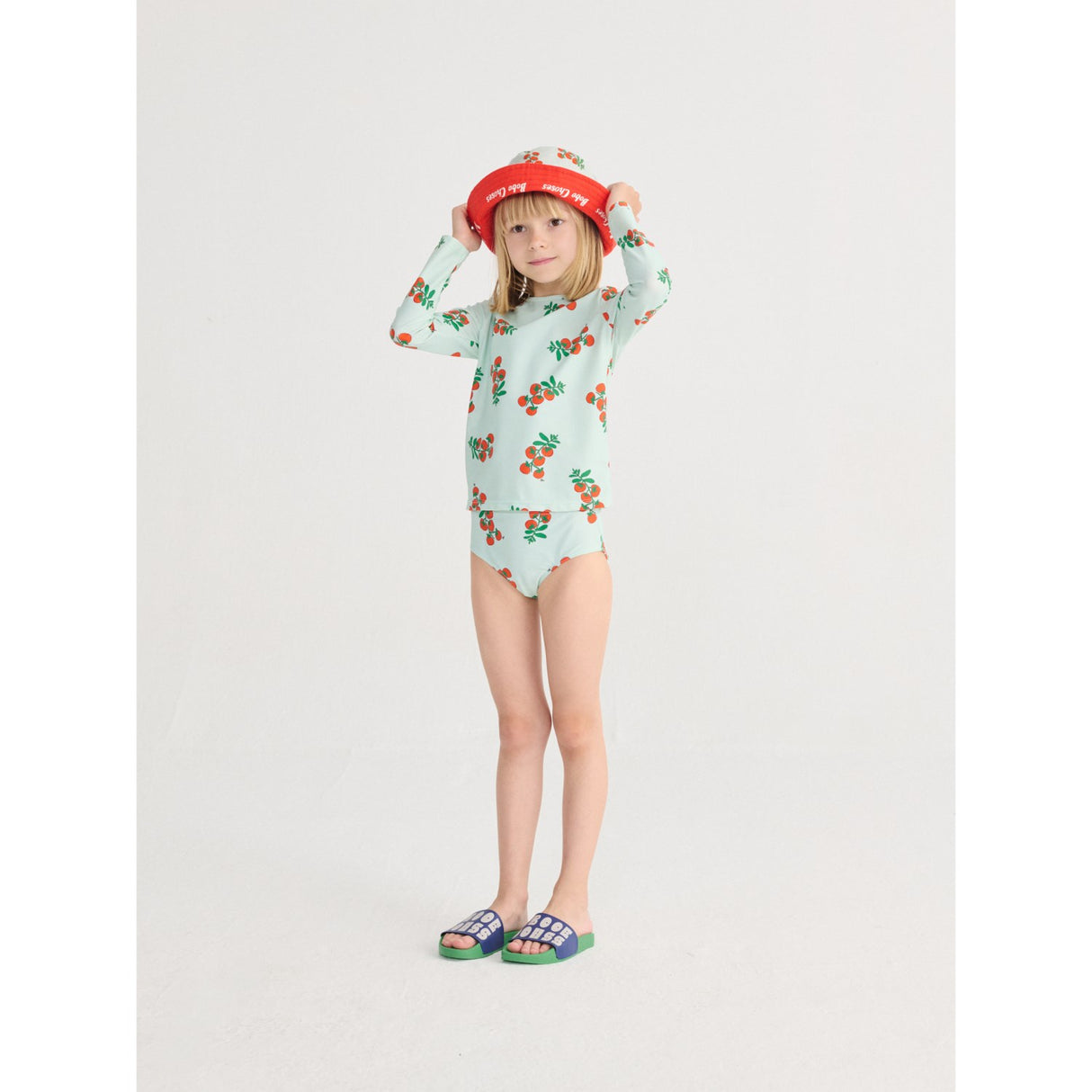 Bobo Choses Red Juicy Tomatoes All Over Reversible Hat