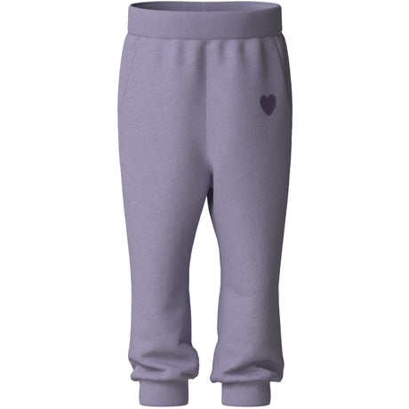 Name It Heirloom Lilac Heart Embroidery Nmfvima Nreg Swe Pants Bru