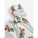 Bobo Choses Light Blue Juicy Tomatoes All Over Ruffled Dress