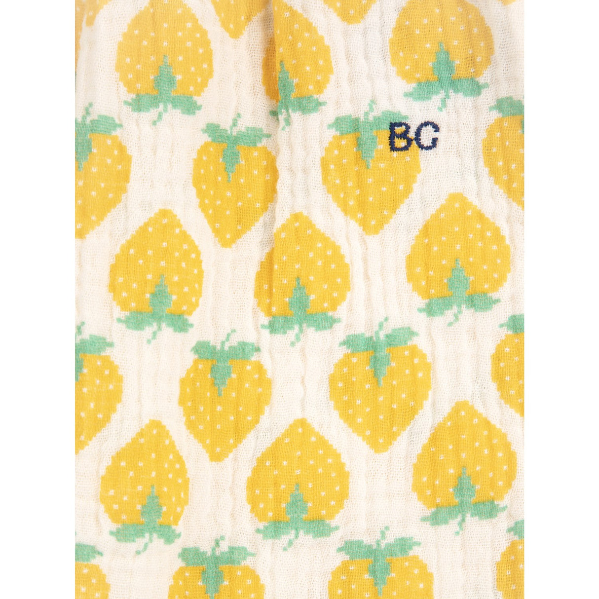 Bobo Choses White Strawberry All Over Woven Pants