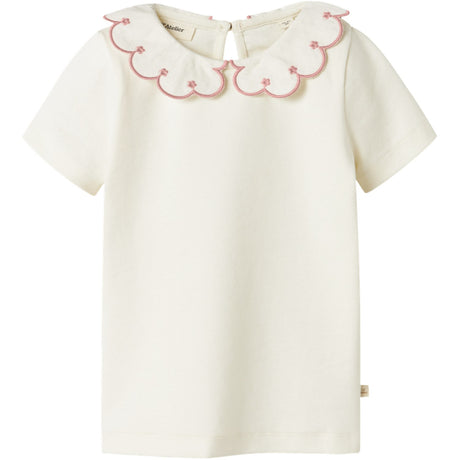 Lil'Atelier Coconut Milk Rose Tan Nmffundo Ss Slim Top Lil