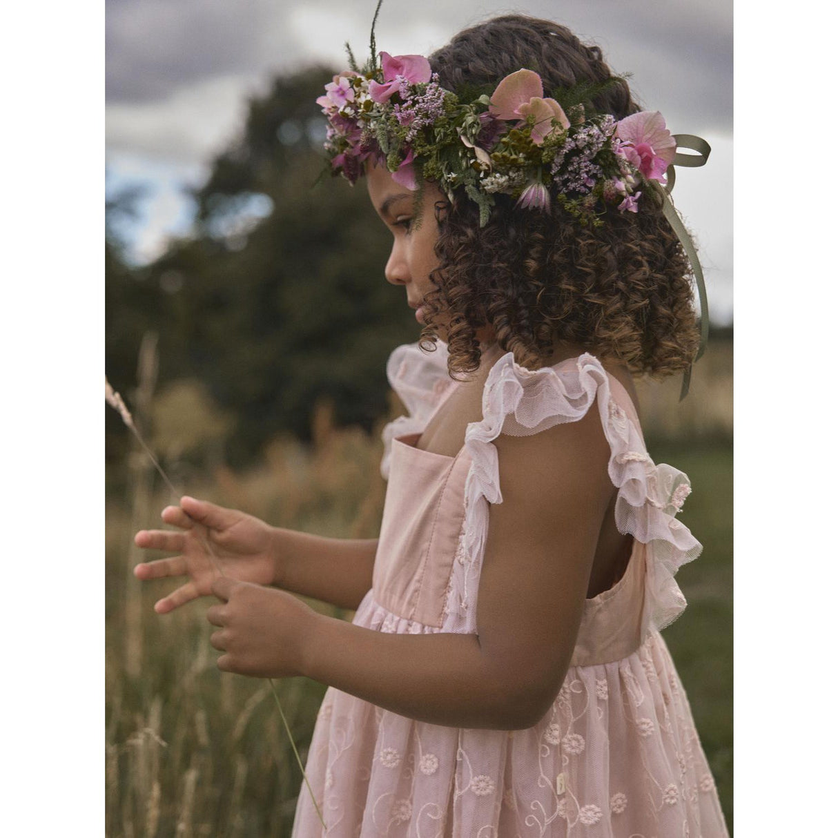 Lil'Atelier Peach Whip Nmffeya Sl Tulle Dress Lil
