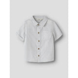 Lil'Atelier Gray Dawn Coconut Milk Nmmflorentin Ss Shirt Lil