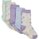Minymo Lavender Socks W. Pattern 5-Pack