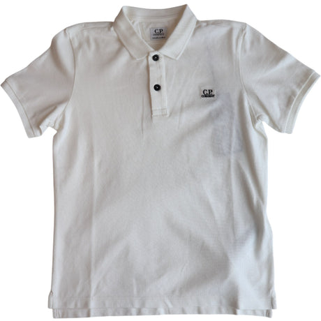 C.P. Company Gauze White Polo Shirt