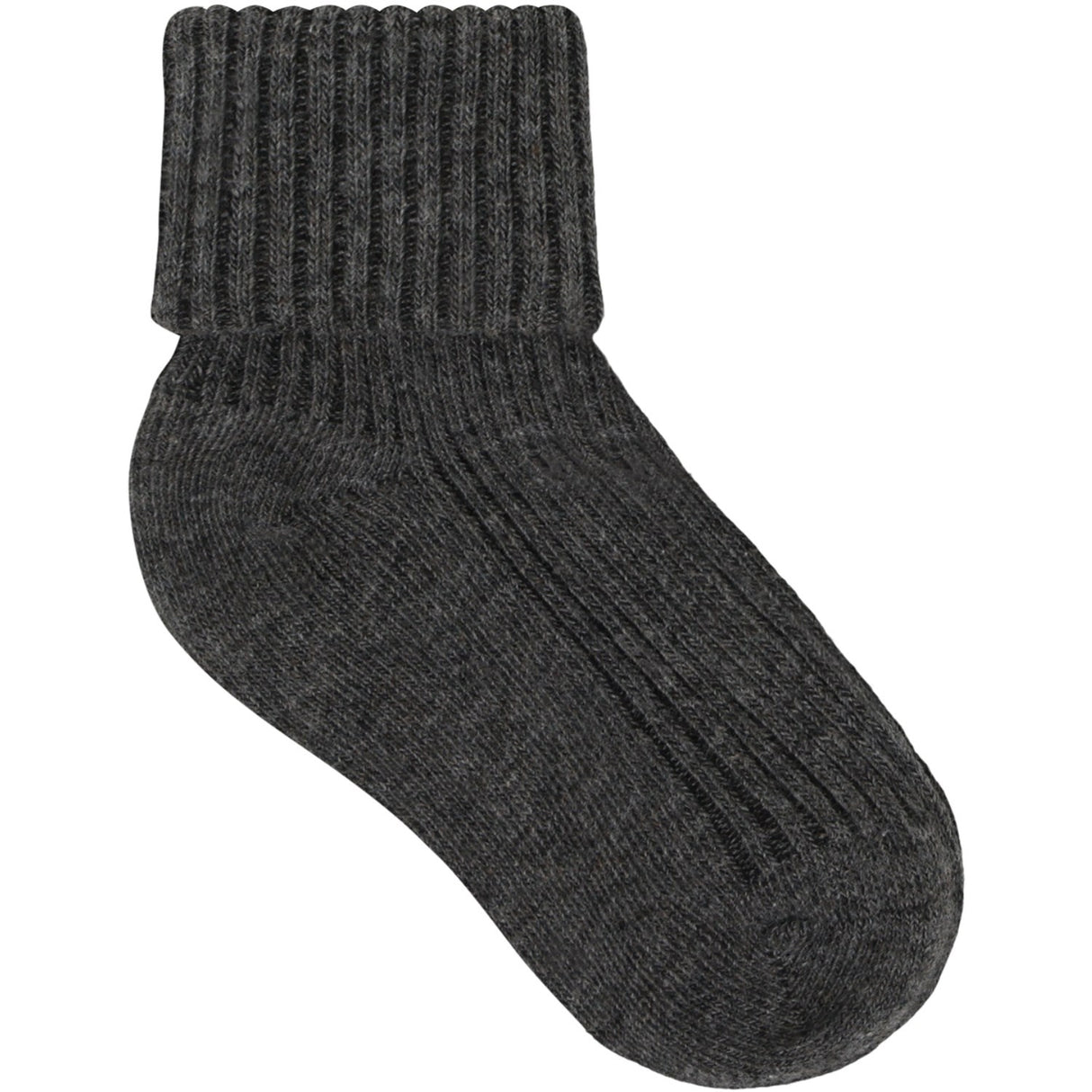 Minymo Light Grey Melange Baby 2X2 Rib Sock 3-Pack