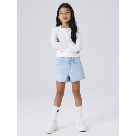 Name It Light Blue Denim Nkfrose Mom Dnm Shorts 1141-Mj Noos