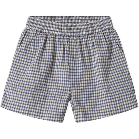 MarMar Cotton Linen Marine Check Pinon Shorts