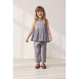 MarMar Cotton Linen Marine Check Tarame Top