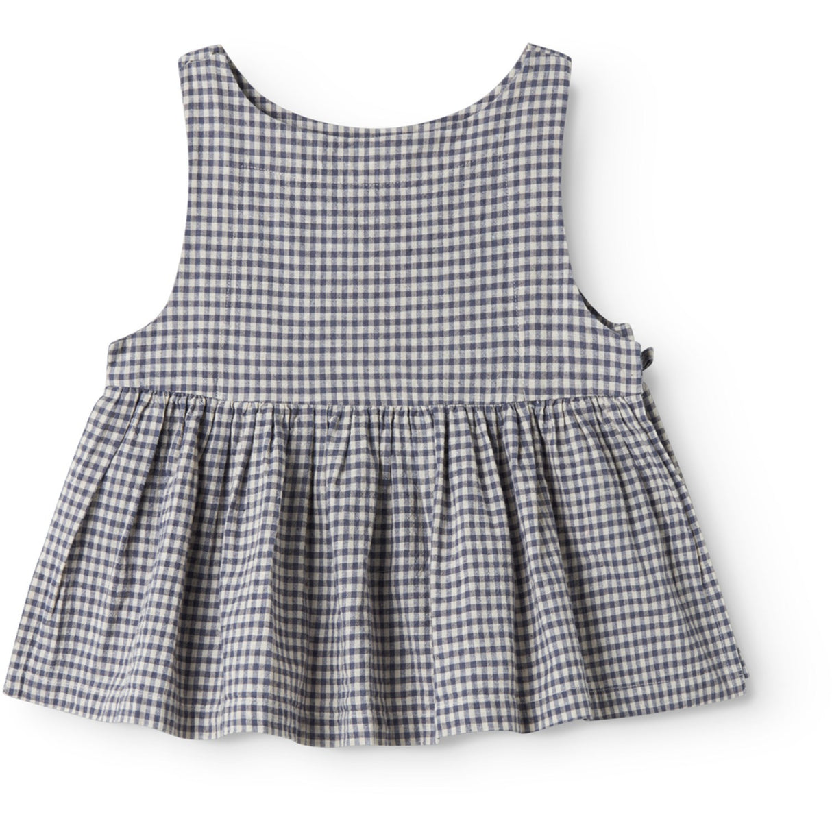 MarMar Cotton Linen Marine Check Tarame Top