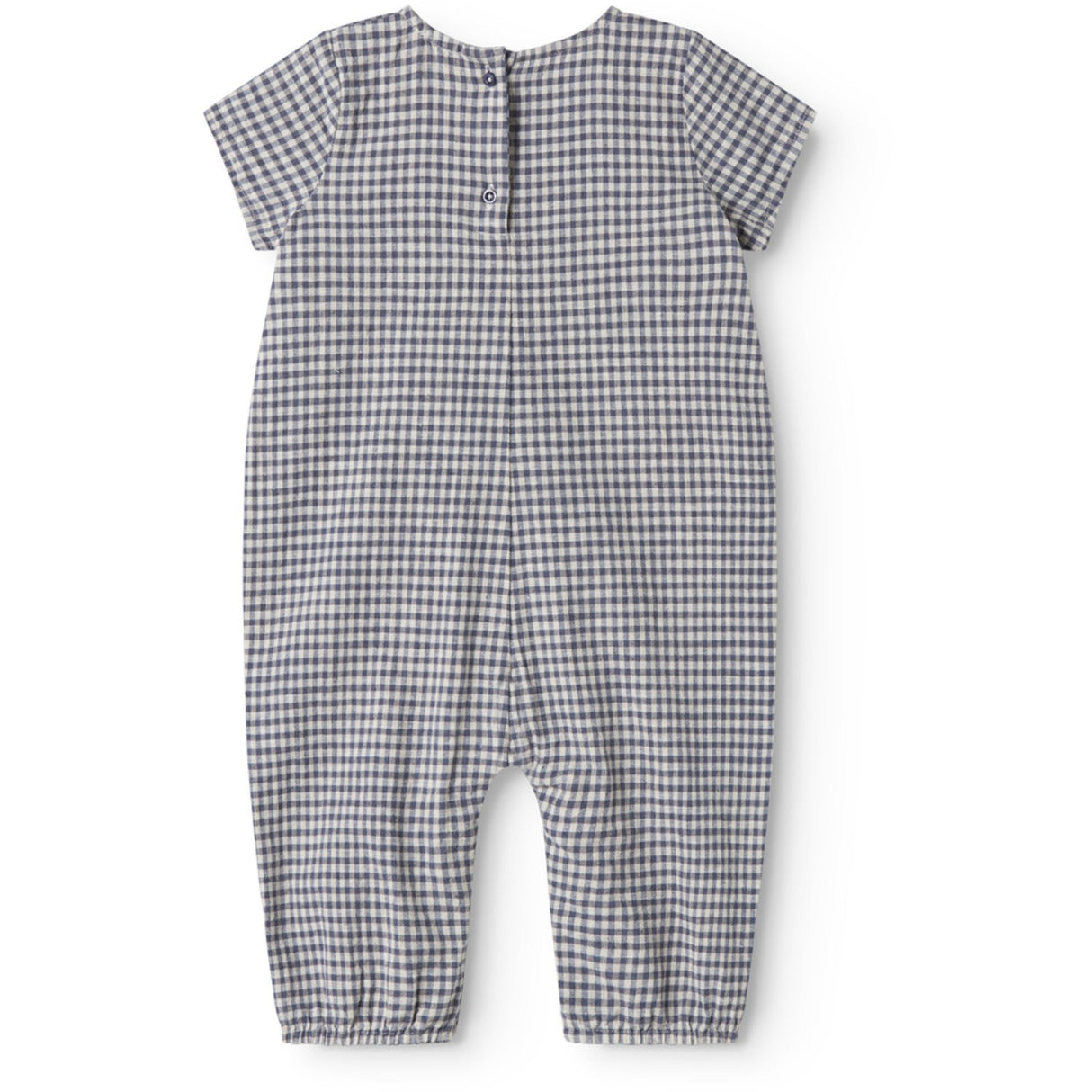 MarMar Cotton Linen Marine Check Rovento Romper