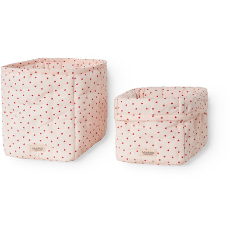 MarMar Cotton Percale Home Happy Hearts Nursery Storage Bags
