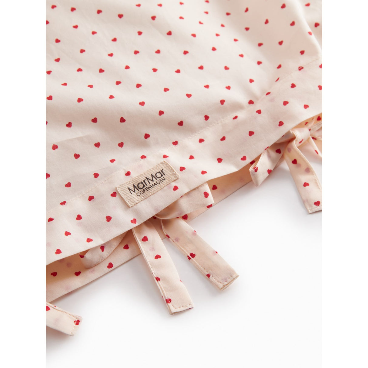MarMar Crispy Poplin Acc Happy Hearts Bed Linen Scallop Baby