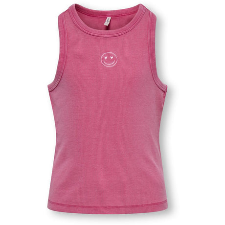 kids ONLY Magenta Smiley Kogjilly Emb Washed Tank Top Jrs
