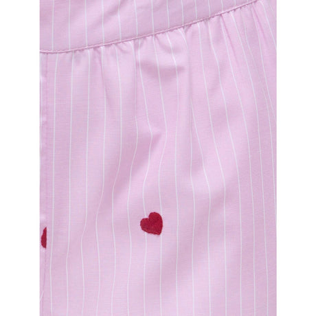 kids ONLY Begonia Pink Cloud Dancer/Emb Red Hearts Kognew Lina Stripe Emb Shorts Wvn