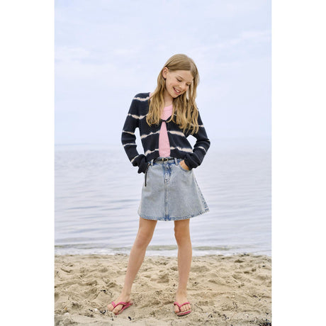 kids ONLY Light Blue Denim Kogeden Belt A-Skirt Dnm Pim