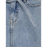 kids ONLY Light Blue Denim Kogeden Belt A-Skirt Dnm Pim